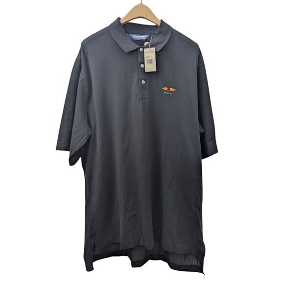 Polo Ralph Lauren Black BALTUSROL Golf Club 100% Pima Cotton Polo Shirt XL - Picture 2 of 5